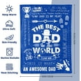 thumbnail image 5 of Gifts for Dad Birthday Gifts for Dad Father''s Day Funny Gifts for Dad from Daughter Son Best Dad Ever Gifts Gifts for Dad Who Wants Nothing Christmas Valentines Day Gifts for Dad Blanket 50"x60" Blue, 5 of 6