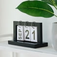thumbnail image 4 of Calendar Block - Wooden Perpetual Desk Calendar - Home and Office Decor,Creative Nordic Wooden Page-turning Calendar Ornament Study Desk Decoration, 4 of 7