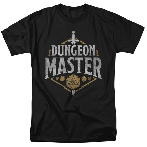 Dungeons & Dragons Dungeon Master Unisex Adult T Shirt (Small) Black