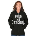 thumbnail image 3 of Feed Me Tacos Tuesday Mexican Food Unisex Fleece Graphic Zip Up Hoodie Brisco Brands 2X, 3 of 5