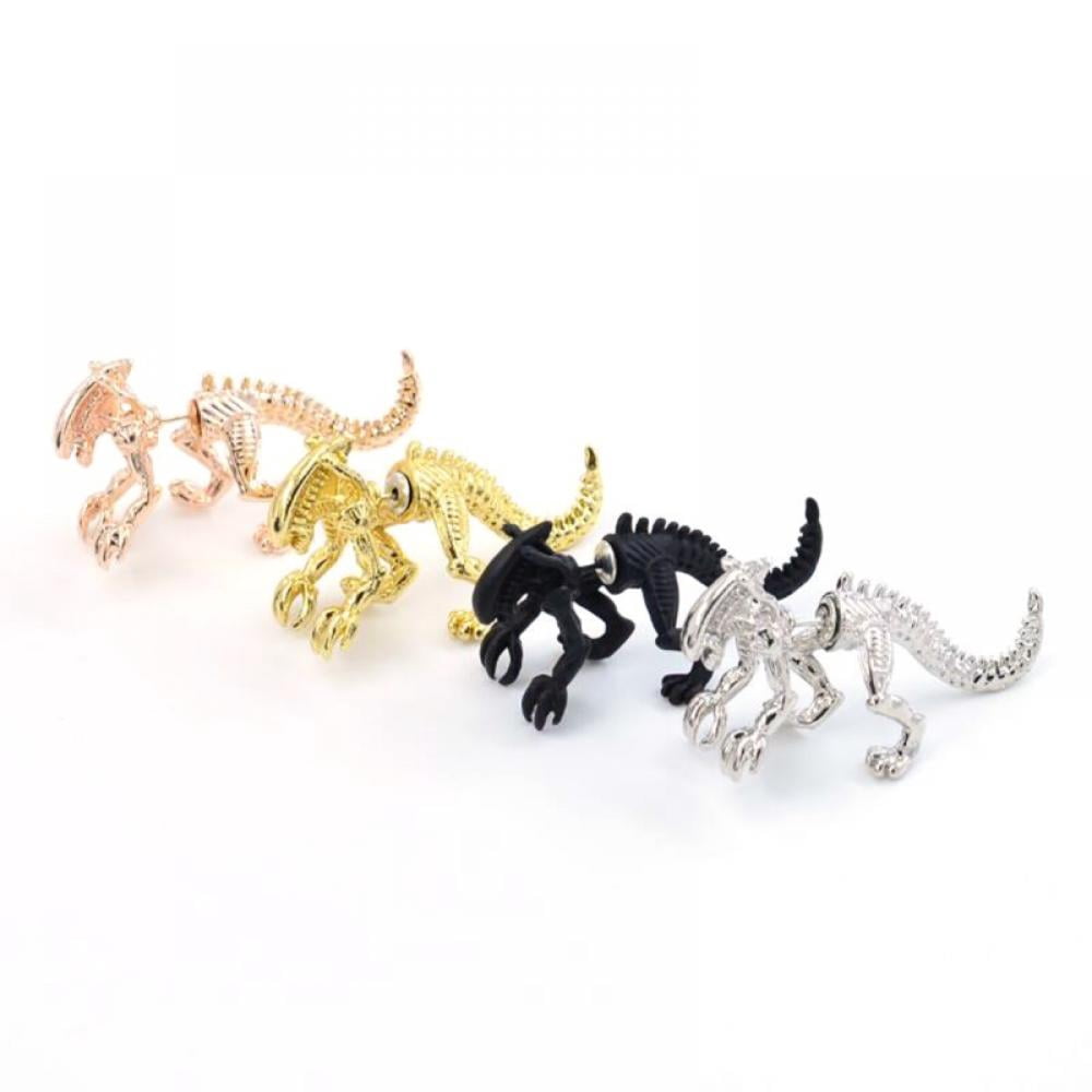 Dinosaur T-Rex Earrings Jewelry 3D Scary Monster Alien Stud Earring Dinosaur Fashion Earring For Women Men