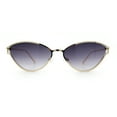 thumbnail image 4 of Womens Metal Rim Cat Eye Breezy Casual Fashion Sunglasses Gold - Smoke, 4 of 7