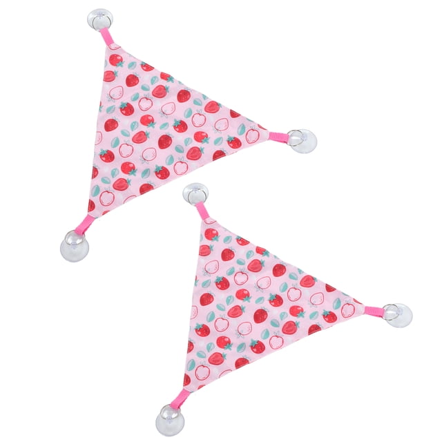 Hamac de Reptile, 2pcs Hamac de Dragon Barbu Triangulaire pour l'Escalade Modèle de Fraise Rose S, Modèle de Fraise Rose