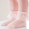 thumbnail image 5 of Odeerbi Ruffle Socks for Infant Boys Girls Cute Soft Cotton Socks Baby Breathable Lace Dance Socks, 5 of 8
