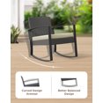 thumbnail image 5 of Patio Furniture Set Clearance, 3 Pieces Rocking Wicker Chair with Soft Cushion and Glass Coffee Table, for Garden, Balcony, Backyard, Beige, 5 of 8