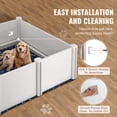thumbnail image 4 of KFFKFF Puppy Birthing Pen, 48 x 48 x 18.1in, Suitable for Large Breeds, Includes Rails & Washable Pee Pad, White, 4 of 9