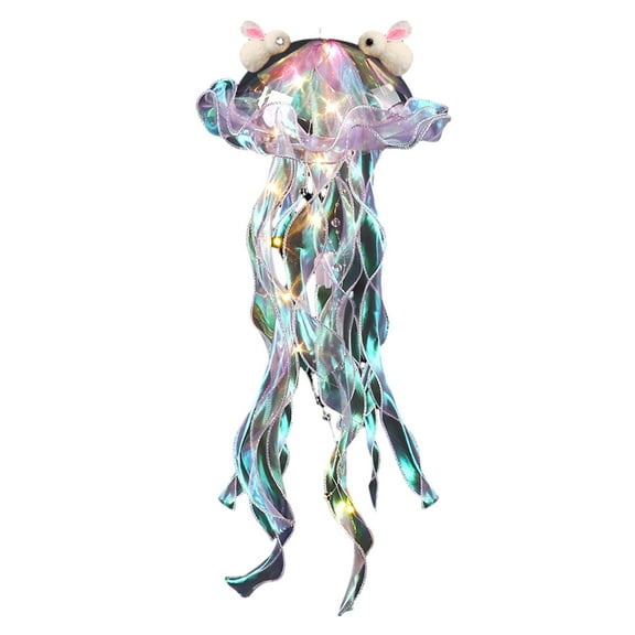 PureCasa Colorful Jellyfish LED Night Light for Home Office, Lifelike Jellyfish Tank Lamp for Party Table Centerpiece Decoration, Ocean Theme Birthday Christmas Gifts for Kids, 1PC, Pink