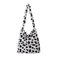 thumbnail image 2 of Plush Crossbody Handbag Ladies Animal Print Large Capacity Top-handle Totes Bag, 2 of 9