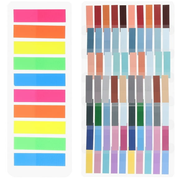 WORGEOUS  1600 Pcs Page Markers Pastel Highlighters Transparent Index Sticker Student