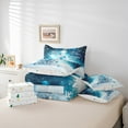 thumbnail image 5 of Feelyou Snowflake Tree Bedding Comforter Set 7pcs, Happy New Year King Bedding Sets, Blue Christmas Theme Reversible Bed Sheets, Lightweight Room Decor, 5 of 7