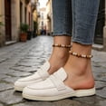 thumbnail image 5 of CHICVOMEY Mules & Clogs for Women Leather Womens Slip on Shoes Comfortable Casual Mules Shoes for Indoor Outdoor Business, 5 of 9