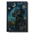 thumbnail image 2 of Hudo Starry Night Flat Coated Retriever Canvas Print - Van Gogh Inspired Dog Poster Wall Art Decor, 2 of 5