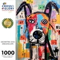 thumbnail image 2 of Geometric Dog Dreamscape - 1000 Piece Abstract Art Jigsaw Puzzle for Adults, Eco-Friendly, Satin Finish, Vivid Colors, Challenging Brain Game, Modern Home Decor by Cross & Glory, 2 of 5