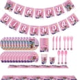thumbnail image 2 of Suministros para la fiesta del quinto cumpleaños de las niñas Casa de muñecas Gabby Globos de dibujos animados Plato de papel Decoración temática Bandera Banderín Baby Shower, 2 of 5