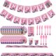 thumbnail image 2 of Suministros para la fiesta del quinto cumpleaños de las niñas Casa de muñecas Gabby Globos de dibujos animados Plato de papel Decoración temática Bandera Banderín Baby Shower, 2 of 5