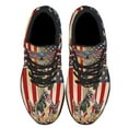 thumbnail image 2 of German Shepherd Under God American flag Shoes Sneakers Black Size 11.5, 2 of 7