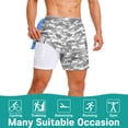 thumbnail image 3 of MINOUVA Men's 2-in-1 Swim Trunks with Compression Liner, Quick-Dry Stretch Fabric, Drawstring Waist, and Pockets, 3 of 7