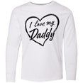 thumbnail image 3 of Inktastic I Love My Daddy in Black Chalk Heart Long Sleeve Youth T-Shirt, 3 of 5
