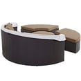 thumbnail image 2 of Bowery Hill Canopy Aluminum and Rattan Patio Daybed in Mocha/Espresso, 2 of 9