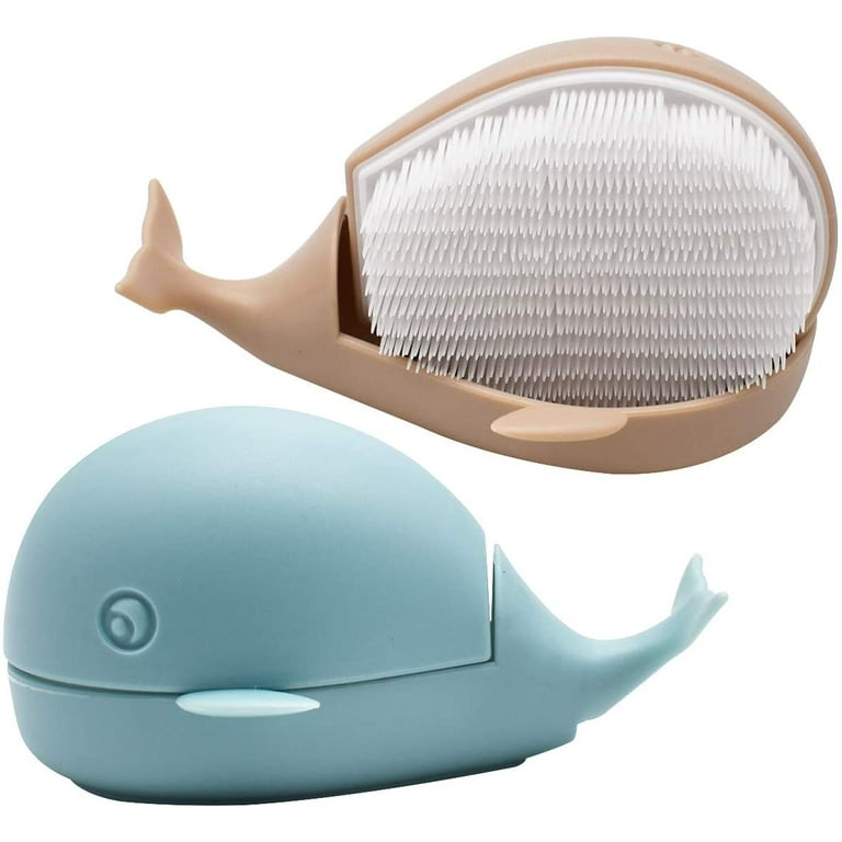 2 Pieces Small Whale Shaped Clothes Brush, Whale Brush Washing