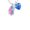 Blue, variant on Translucent Hot Pink & Blue Flying Butterfly  - Clear AB Crystal Heart Sophia Necklace, 18" 1"