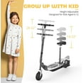thumbnail image 3 of Maxtra E120 Electric Scooter with Removable Seat, Adjustable Height for Kids Ages 6-12, 60 Mins Long Battery Life, 3 of 12