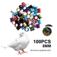thumbnail image 4 of 100Pcs Reusable Pigeon Foot Rings 8mm Training Dove Leg Bands for Chicken Parrot Multicolor, 4 of 6