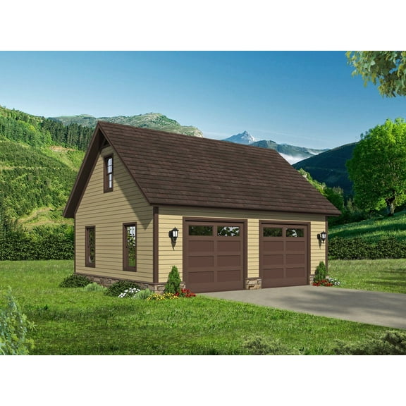 763-716: Garage Country 0 Bed, 0 Bath Luxury Home Plan, 0 Sq Ft: Full Blueprints with License to Build by Home Plan Marketplace - Lesuto