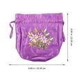thumbnail image 3 of Drawstring Bag Embroidery Handbag Ethnic Tote Bag Ladies Handbag Purse for Women, 3 of 8