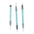 thumbnail image 2 of 3 uds doble extremo Nail Art silicona UV Gel escultura tallado constructor relieve punteado pluma pincel herramienta de manicura (azul), 2 of 5