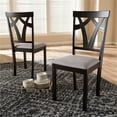 thumbnail image 2 of Bowery Hill Dining Side Chair in Gray and Brown (Set of 2), 2 of 7