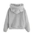 thumbnail image 6 of Boys Girls Long Sleeve Hoodie Tops Casual Long Sleeve Pullover With Pockets, Thick Winter Warm Jacket Leisure For Kids,Size:4-5 Years, 6 of 7