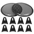 thumbnail image 1 of Cubierta Protectora Rejilla Gofre Negra Metal Subwoofer Altavoz Coche 8 Pulgadas 2Pcs, 1 of 7