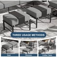 thumbnail image 5 of UDPATIO Metal Outdoor Furniture, Modern Patio Furniture Set, Grey Outdoor Patio Furniture with 5.75" Thick Cushion for Garden， Backyard with Waterproof Covers(5 Piece), 5 of 7