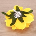 thumbnail image 5 of 2 en 1 pinzas para el cabello horquilla de flor rosa grande artificial broche de flores para fiesta de mujeres (amarillo), 5 of 5