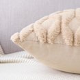 thumbnail image 4 of Juego de 2 Suave Felpa Lana Corta Terciopelo Decorativo Funda de cojíns Lujo Estilo Fundas de Almohada para el sofá Dormitorio Caqui Cuadrado, 4 of 4