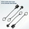 thumbnail image 3 of Uxcell 4 Set 3/4 ISO-A Hydraulic Hose Male Dust Cap & Female Plug Cover, Black, 3 of 7