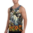 thumbnail image 2 of KLL Sunflower Field Spotted Dog Print Men's Muscle Gym Workout Stringer Tank Tops Bodybuilding Fitness T-Shirts Tank Tops Men-3X-Large, 2 of 7