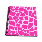 3dRose Hot pink giraffe pattern animal print mosaic - wild girly Africa pattern stylish fashionable design - Mini Notepad, 4 by 4-inch