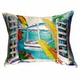 thumbnail image 2 of Betsy Drake HJ348 Dicks Blue Morpho Large Indoor & Outdoor Pillow, 2 of 4