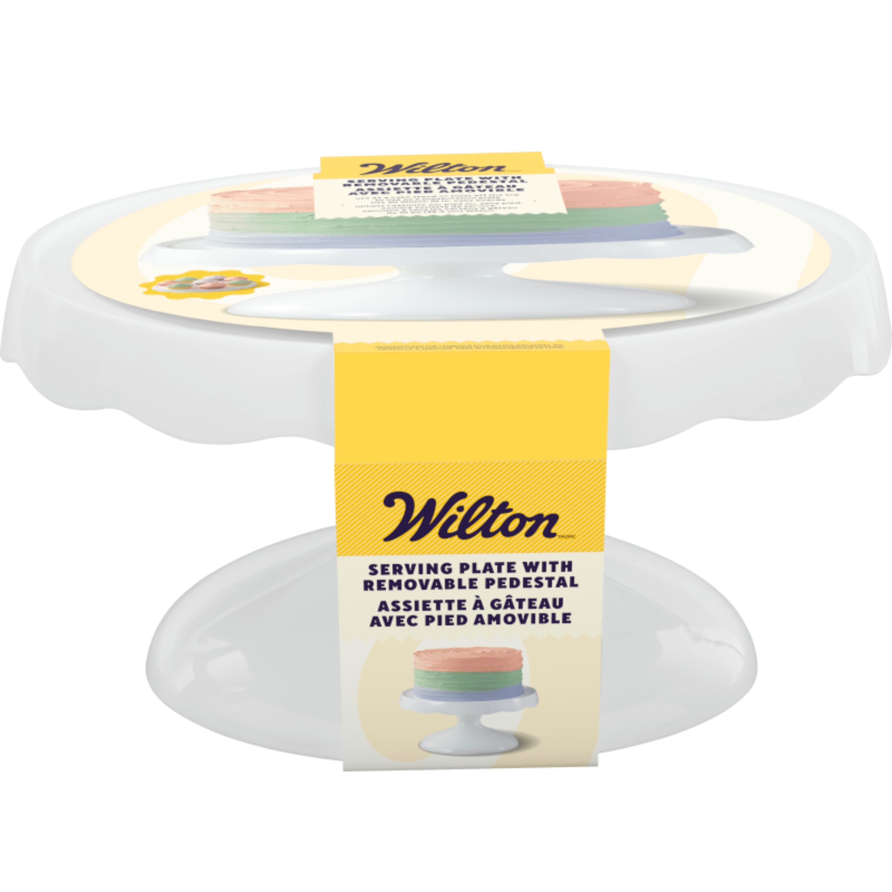 Wilton 2-in-1 Pedestal Cake Stand and Serving Plate, 10-Inch Round Stand