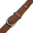 thumbnail image 5 of Cinturón elástico trenzado y elástico unisex de 2 piezas, cinturón de tela elástica para hombres y mujeres, ancho 3,3 cm, hebilla, 5 of 5