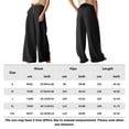 thumbnail image 2 of Pantalones Anchos Pantalones anchos de mujer Pantalones casuales de cintura alta de algodón con bolsillos (Negro XXL) Cgtredaw para Mujer Negro T 3EG, 2 of 8