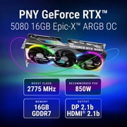PNY NVIDIA GeForce RTX™ 5080 Epic-X™ ARGB OC Triple Fan, Graphics Card 16GB GDDR7, 2.99-Slot