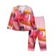 thumbnail image 1 of Balery Colorful Cartoon Biplane Conjunto de Pijama con Estampado para Mujer, Conjunto de Dos Piezas con Manga Larga, Ropa de Dormir Suave con Bolsillos, Pijamas Cómodos-X-Large, 1 of 7