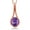 Amethyst, February, variant on 6.00 Ct Oval Black Sapphire 18K Rose Gold Plated Silver Pendant with Chain
