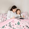 thumbnail image 5 of jejeloiu Cartoon Flower Bedding Comforter Set,Colorful Dsiay Floral Twin Comforter Sets,Spring Garden Bedding Set,Microfiber Room Decorative Reversible,2 Pieces, 5 of 7