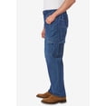 thumbnail image 2 of KingSize Men's Big & Tall Relaxed Fit Cargo Denim Look Sweatpants, 2 of 6