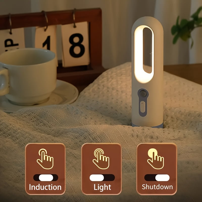 Rechargeable Motion Sensor Night Light 3 in 1 Portable LED Night Light Flashlight for Bedroom, Bathroom and Camping Outdoor
