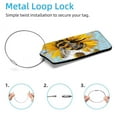 thumbnail image 2 of PhooArto 2 Pcs Sunflower Flowers Bee Luggage Tag for Suitcases, Leather Baggage Tags Identifiers for Travel, Stainless Steel Loop Name ID Label for Women Bag Backpack, 2 of 6